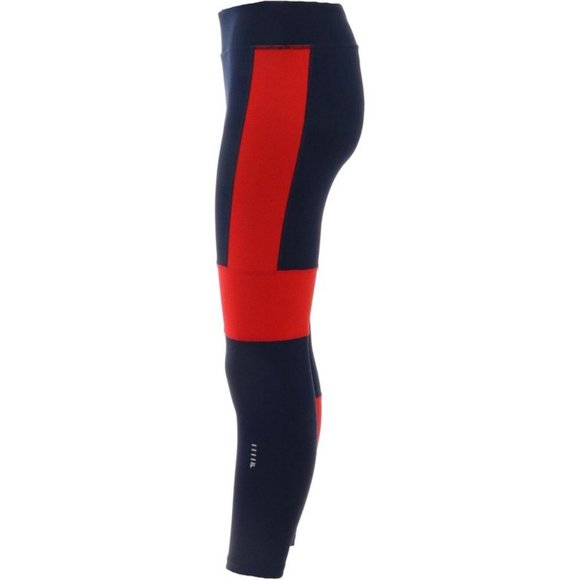 NWT FILA PERFORMANCE BASIA 7/8 COLORBLOCK LEGGINGS PEACOAT WHITE/CHINESE RED XS - Picture 2 of 7